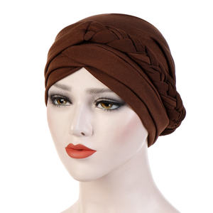 HZO-18166 Hijab Tresse Turban Chapeaux pour Femmes Cancer <span class=keywords><strong>Chimio</strong></span> Bonnets Cap Head Wrap Head Wear <span class=keywords><strong>Bonnet</strong></span> - Product Image 1