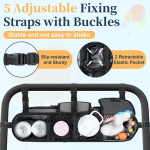 Accesorios para Cochecito de Bebé de Alta Compatibilidad, Bolsa de Almacenamiento, Organizador Doble para Cochecito con Bolsa Refrigerante - Product Image 5