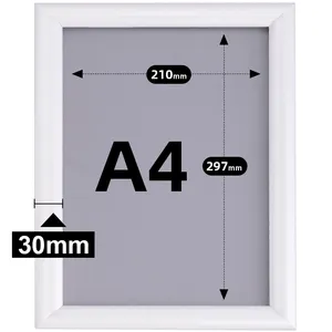 CYDISPLAY 30mm 8.5*11inch Aluminium Snap Frame 8.5 X 11 Click Frame Quick Change A4 Poster Frames For Advertising A4