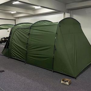 Tente de camping multi-personnes 190T imperméable, grande capacité, deux chambres et un salon, camouflage toutes saisons, qualité supérieure, fabrication OEM/ODM - Product Image 4
