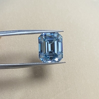 Mqhq — pierres précieuses VVS1, nouveauté, couleur bleue, 9x11mm, 5 prises, en forme d'émeraude, diamant momanite