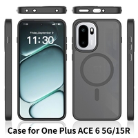 Étui de téléphone portable transparent rigide mat en TPU souple avec coque magnétique pour OnePlus 15R