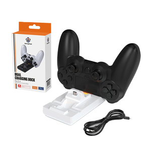 Giá rẻ 2 trong 1 ABS mini sạc Dock HUB cho P4 Gamepad không dây kép Trạm Sạc cho P4 trò chơi điều khiển chơi game Phụ kiện - Product Image 1