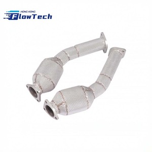 ท่อดาวน์ไปป์สแตนเลส T304 แบบไหลสูงสำหรับนิสสัน 350Z 3.5L พร้อมแผ่นกันความร้อนสำหรับท่อไอเสียแบบเพิ่มประสิทธิภาพ - Product Image 2