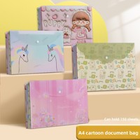 Carpeta de Documentos A4 con Cierre a Presión, de Polipropileno, Gruesa, Impermeable, de Gran Capacidad, Organizador de Pruebas Escolares, Almacenamiento de Documentos