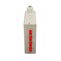 Boîtier de terminaison fibre optique 4 ports sur rail DIN, adaptateur 4 cœurs FC/UPC APC, boîtier de distribution et de terminaison FTTH pour réseau industriel