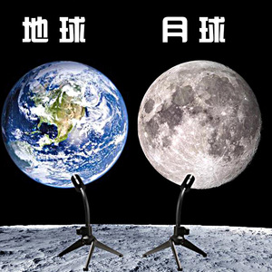 USB Moon Projection Lamp Stepless Dimming Waterproof LED Light <strong>Background</strong> Atmosphere Moon Projector Photo Props - Product Image 3