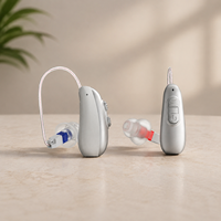 Audífonos Digitales BTE de 32 Canales, Recargables, con Estuche de Esterilización UVC, Chip DSP con Cancelación de Ruido para Personas Mayores