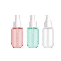 Bouteilles pulvérisatrices cosmétiques en plastique PET manuelles de 500 ml, écologiques, en forme de capsule, rose et bleu