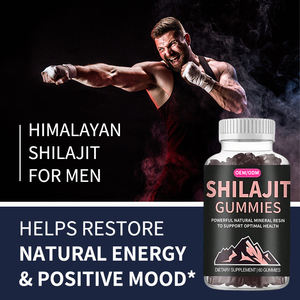 Biologische Himalaya Shilajit Gummies Ashwagandha Fulvinezuur voor geheugen, slaapondersteuning, antioxidant en immuunondersteuning, kruidensupplement - Product Image 3