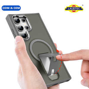 Funda Magnética 2 en 1 OEM/ODM con Soporte Invisible y Protección de Lente de Cámara Metálica Anti-Rayones para <span class=keywords><strong>Samsung</strong></span> S23 24 25 26 - Product Image 1