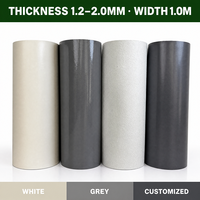 Membrane imperméable en PVC, feuille de chlorure de polyvinyle renforcée avec support flexible pour toitures plates et sous-sols