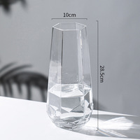 Vases en verre transparents écologiques Art Déco en gros pour la décoration de mariage et l'arrangement floral de table
