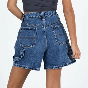 Canal 3 couleurs 2025 élégant femmes utilitaire Denim Shorts été décontracté jambe large <span class=keywords><strong>Long</strong></span> <span class=keywords><strong>Jean</strong></span> Shorts avec poches - Product Image 6