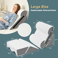 Nouveau coussin de soutien de douleur au bas du dos réglable oreiller de cale ergonomique pour dormir 25D mousse oreiller de cale de lit sain