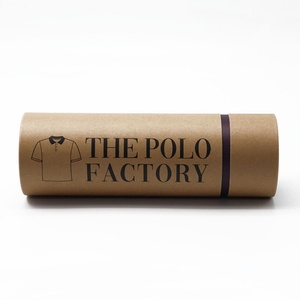 Recyclable Elegant Custom Logo Kraft Paper Tube Packaging for Polo Shirt <b>Garments</b> Short Sleeve Shirt Storage - Product Image 2