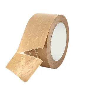 Brand Custom Logo Water Activation Packaging Tape Roll Packaging Adhesive Packaging Enhanced Kraft Paper Tape