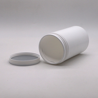 Pot en plastique HDPE de 600 ml/cc/20 oz avec bouchon à vis, bouteille en plastique à large ouverture, grand cylindre en plastique de qualité alimentaire