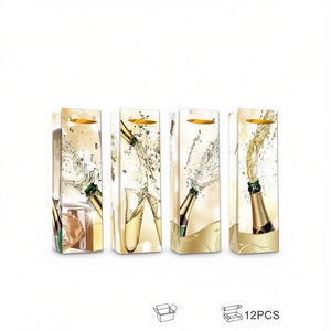 Gift Bags Wine Bottle Boxes 12Pcs Champagne Design For Party Gift Packaging - Product Image 1