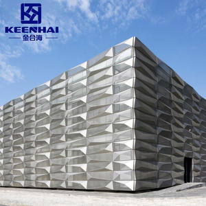Thiết kế hiện đại tùy chỉnh bên ngoài nhôm đục lỗ tấm Tường trang trí cho bên ngoài sử dụng ngoài trời trong khách sạn và trường học - Product Image 1
