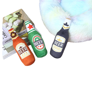 Jouet à mâcher pour chien très populaire, écologique, durable, interactif, en peluche, en forme de bouteille, couineur, pour usage intérieur/extérieur, petite taille - Product Image 2