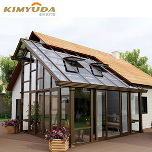 Vente directe de véranda en alliage d'aluminium avec verre artistique pour villa, maison extérieure et <span class=keywords><strong>terrasse</strong></span>, à pont thermique brisé - Product Image 6