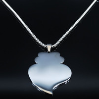 Portugal Folk Viana Coeur Fleur Pendentif Collier pour Femmes Hommes En Acier Inoxydable Argent Couleur Vintage Chaîne Bijoux (NL639)