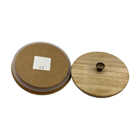 Logotipo personalizado Bonito Tapa de madera maciza para tapa de vidrio Tapa de vela
