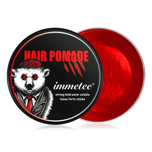 खुद के लेबल Immetee बाल स्टाइल मजबूत पकड़ लाल एक बाल मोम 120g कार्बनिक बाल Pomade