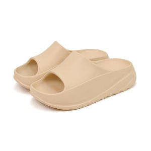 Vente en gros de pantoufles unisexes légères en EVA, sandales à semelle épaisse et coussinée, antidérapantes, respirantes, à bout ouvert, pour la maison, été - Product Image 2