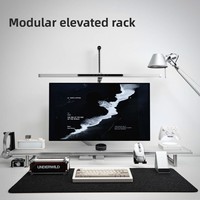 Support de moniteur modulaire personnalisable Design Warehouse, en acrylique et alliage d'aluminium, support de bureau en métal