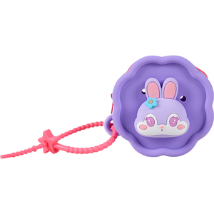 Colgante de silicona de <span class=keywords><strong>conejo</strong></span> de dibujos animados con diseño DIY, tipo llavero y bolsa con cremallera, para monedas, auriculares y almacenamiento, para mochila y bolso - Product Image 1
