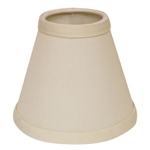 HMS color avorio senza intasamento interno impero paralume di lusso moderno 4 \ "W fondo in bambù tessuto in metallo cono per uso domestico - Product Image 2