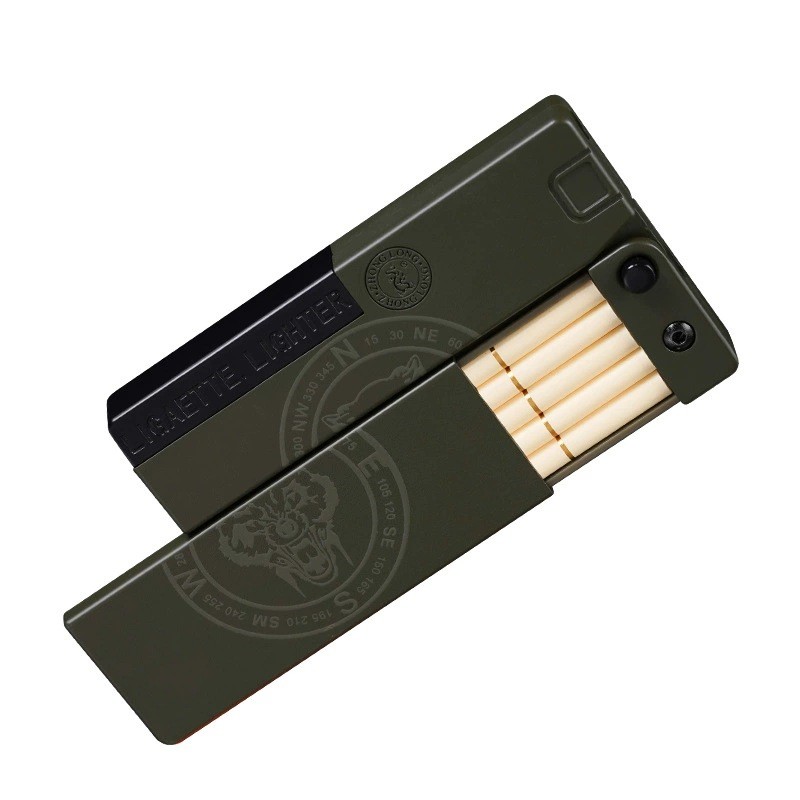 gun lighter cigarette case New Jet Flame Pistol Gas Cigar Butane Turbo Windproof Jiaxin Gun Type Folding Cigarette