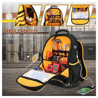 Bolsa de Trabajo Portátil Negra Resistente OEM para Contratistas, con Múltiples Bolsillos (5-9), 150 lb de Capacidad, Cierre de Cremallera, para Pintura