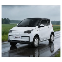 Voiture électrique solaire L7e 2 places, mini véhicule électrique avec système photovoltaïque complet sur le toit et longue autonomie pour les trajets urbains