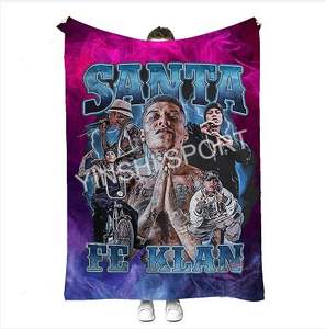 2023 plus récent Super doux chaud <span class=keywords><strong>Santa</strong></span> <span class=keywords><strong>Fe</strong></span> Klan humeur personnage flanelle polaire couverture adulte et enfants - Product Image 1