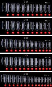 SunelPort Embouts d'ongles en cristal D07, 120 pièces, transparents, ultra-fins, sans trace, sans support papier, à poignée à grille incurvée, longs pour doigts - Product Image 3