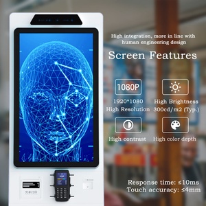 Factory Direct Sell 23.6/32 Inch Flexible Screen Qr Barcode <b>Scanner</b> Ticket <b>Printer</b> Facial Payment Self Service Ticket Kiosk - Product Image 4