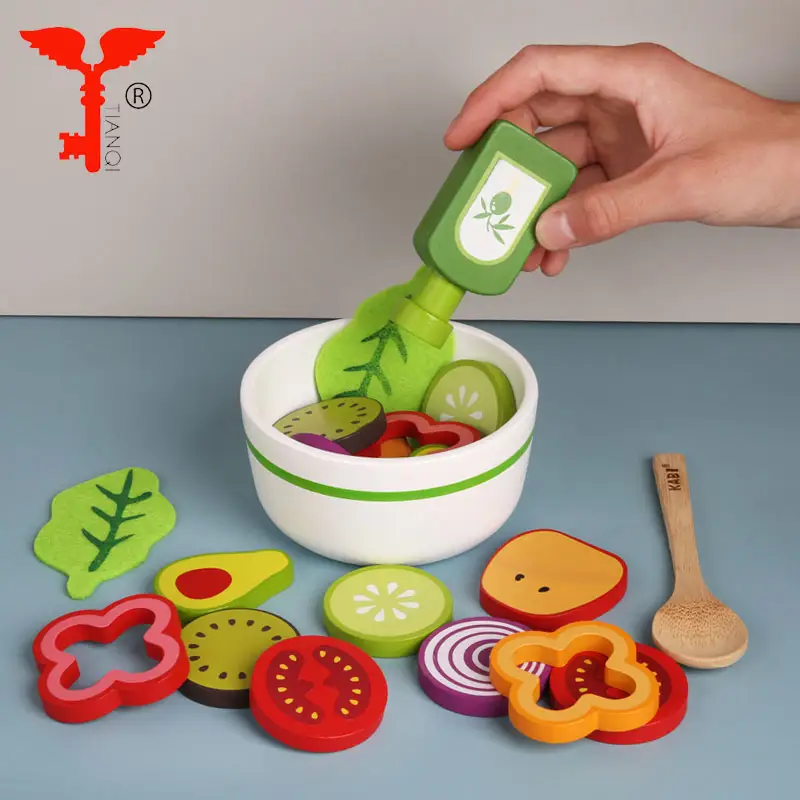 Eco friendly kids toys new hottest pretend play kitchen food wooden fruit and vegetable toy for kids