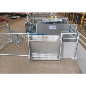 Velocidad de alimentación de ajuste automático al por mayor, comederos de animales de granja para cerdos, comedero de acero inoxidable de doble cara - Product Image 3