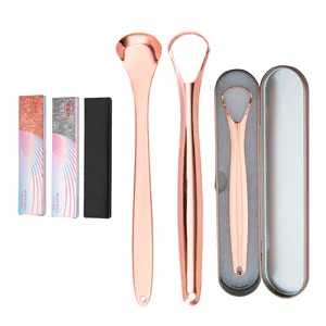 Luxe Anti-Vibratie Spons Gat Lepel Tong Borstel Rvs 3 Pcs 2Pcs Tong Schraper Set In Doos