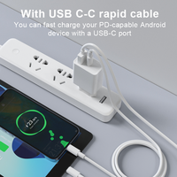 Chargeur mural Offres Spéciales 20w Max double ports Type A + C Chargeur de téléphone USB pour la charge d'alimentation des appareils mobiles intelligents