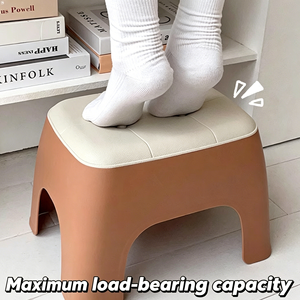 Tabouret bas <span class=keywords><strong>contemporain</strong></span> en plastique robuste et durable, texture premium, <span class=keywords><strong>banc</strong></span> <span class=keywords><strong>d</strong></span>'<span class=keywords><strong>entrée</strong></span> pour appartements locatifs, table basse de salon - Product Image 6