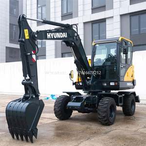 Mini-excavatrice sur roues Hyundai HW60ECO de 5,75 tonnes avec moteur Cummins, pompe et moteur Kawasaki - Certifiée CE - Product Image 2