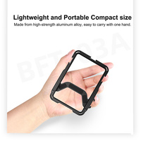 Support de trépied en aluminium noir élégant, support de cage flexible pour téléphone intelligent, logo personnalisé, accessoire de photographie, étui