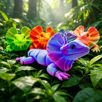 Jouet caméléon articulé imprimé en 3D, figurine de lézard à articulations entièrement mobiles, cadeau pour enfants, jouet anti-stress, ornement