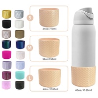 Bottes en silicone texturées Dragon Sirène, protections inférieures en silicone pour bouteilles d'eau de 24oz, 32oz, 40oz