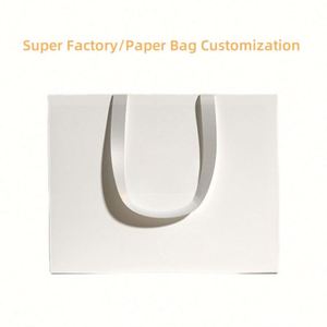 Sacs cadeaux en papier personnalisés de haute qualité, sacs en papier réutilisables pour le shopping avec votre propre logo - Product Image 4