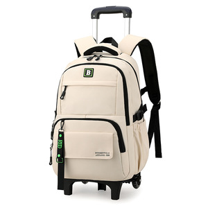 Sac d'école détachable de grande capacité Junior High Boys Natural Fish Design Pull Rod Monter les escaliers Caractéristique Kidsren Primary Backpack - Product Image 6